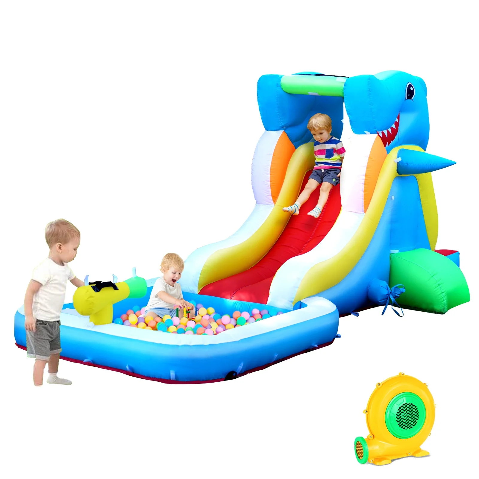 

Happy Lion Inflatable Water Slide, Double Slide