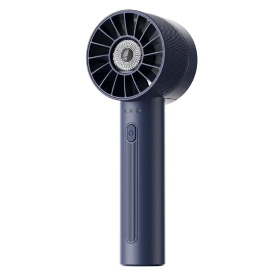 

Rechargeable Mini Handheld Turbo Fan - 4 Speed High Velocity Personal Fan with Max 16H Cooling Time, Travel Essentials for Vaca
