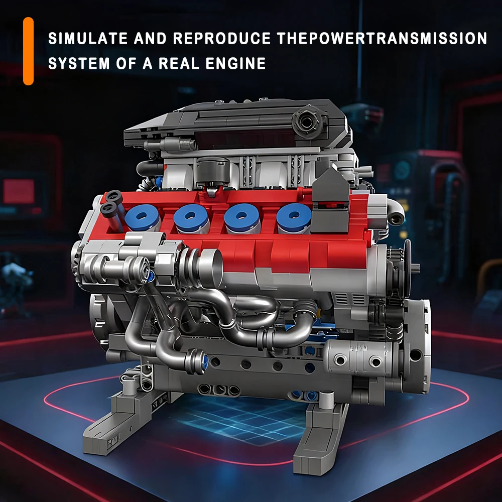 Bloques de construcción de maquinaria de motor SF90, juegos de ensamblaje técnicos de alta tecnología, modelo de ladrillos, juguetes, decoración de escritorio, regalo de Navidad para niños