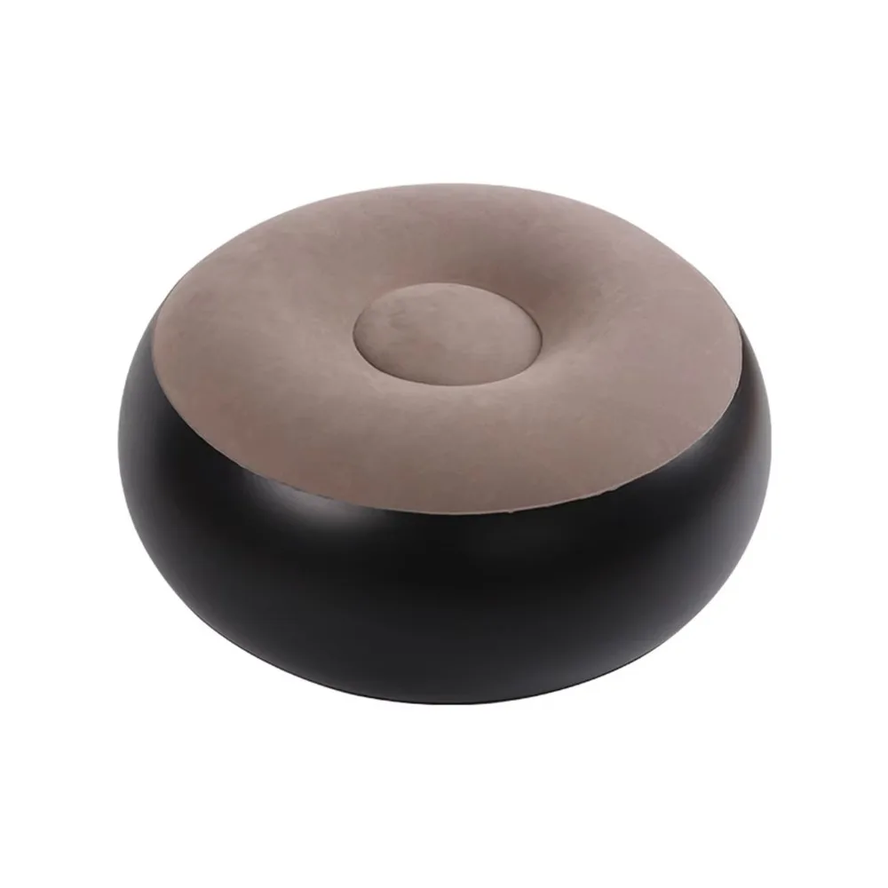 Air-tight Material；Lightweight Inflatable Foot Rest Ottoman Foldable Design Stable Support Footstool Air Pouf Flat Wide Surface