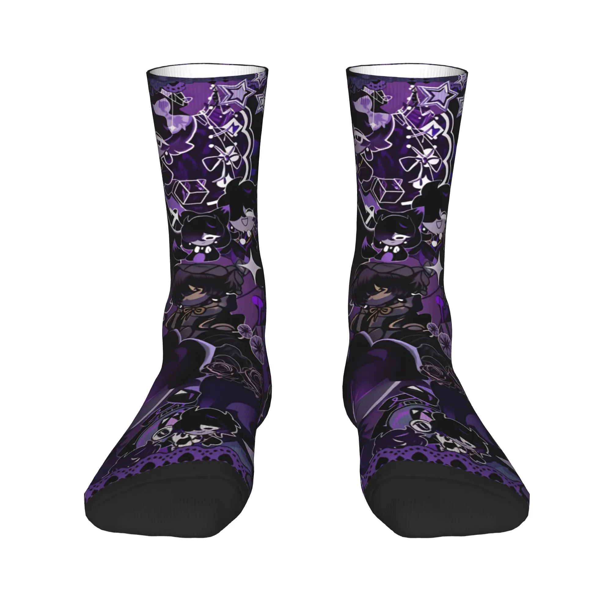 Shadow Milk  Stockings Cookie Run Kingdom Novelty Socks Couple Medium Soft Socks Autumn Running Graphic Anti Skid Socks