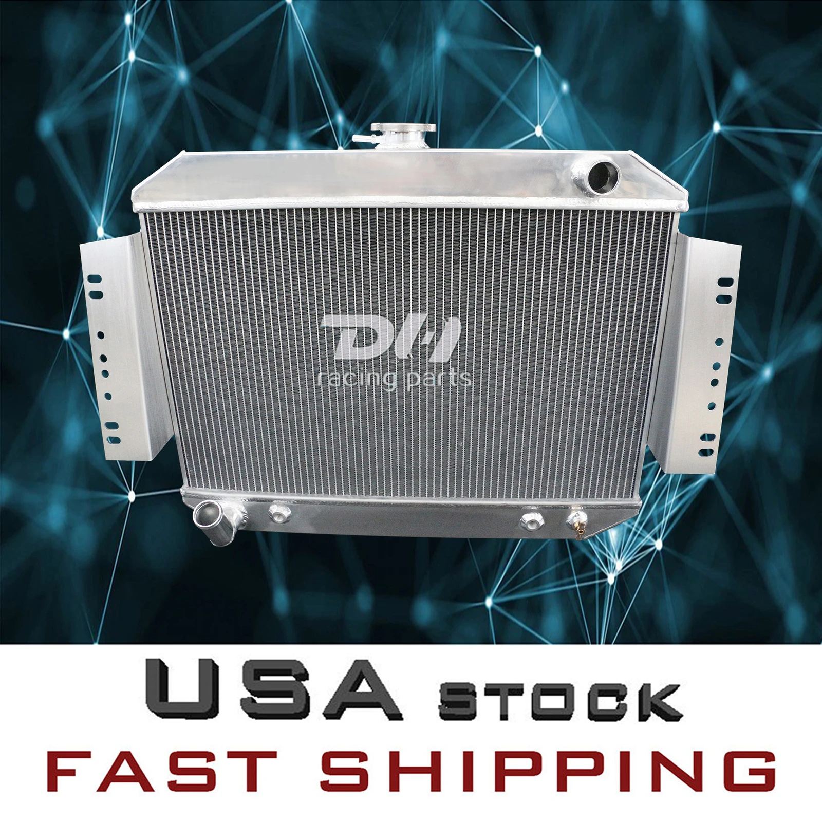 

Fit 1980-1991 JEEP GRAND WAGONEER J10/20 CHEROKEE 5.9L V8 Cooling Radiator 3Rows