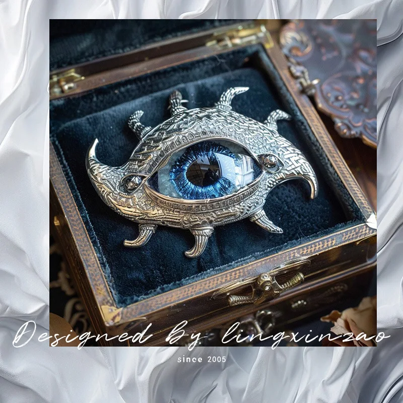 Lingxin Jewelry Evil Eye Brooch French Court Style Bohemian Exaggerated Personalized Customization for Graduation Season