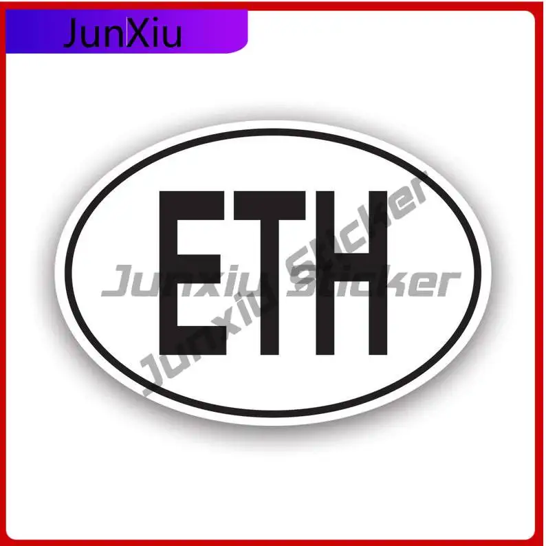

Eth Ethiopia Country Code Oval Sticker Uv Protected Decalsethiopian Country Code Euro Ovals Car Sticker Vinyl Decal Waterproof