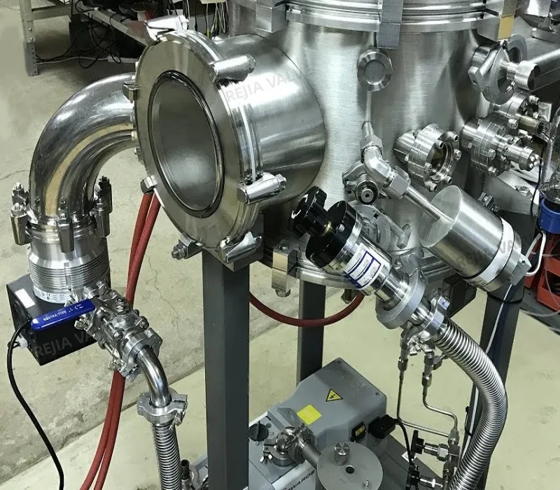 Professional  Stainless Steel Helium Leak Detection Pneumatic High Vacuum Angle Valve