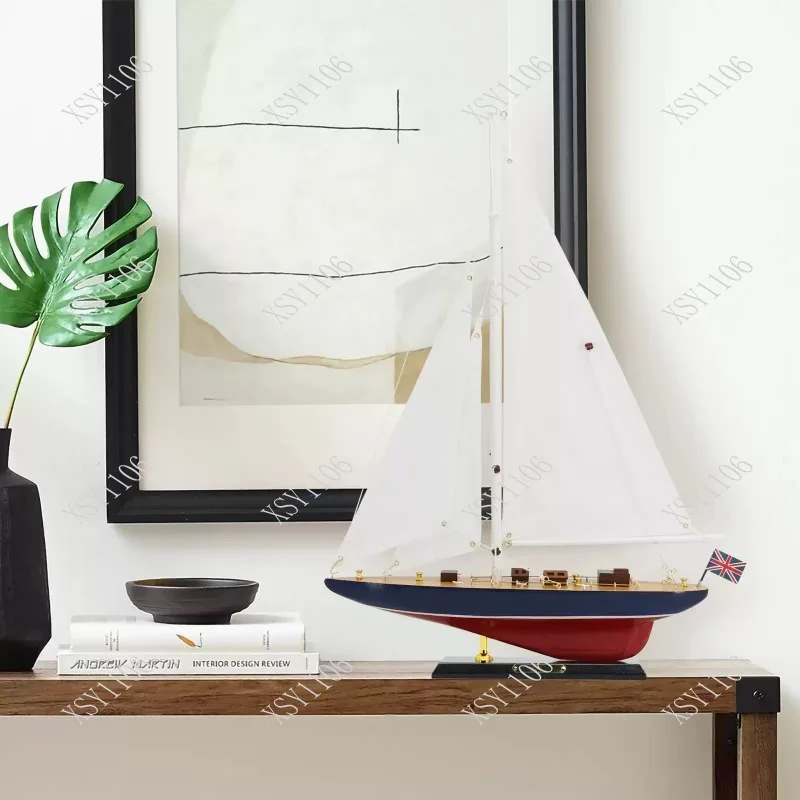 American Single Mast Sailboat Solid Wood Custom Craft Mediterranean Style Business Gift