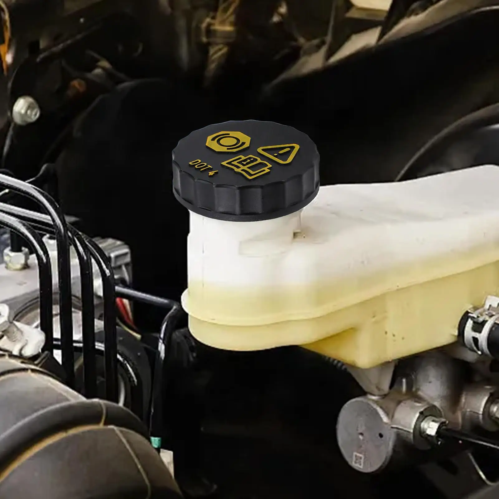 Car Brake Fluid Reservoir Cap Double-Layer Dustproof Brake Cap Replacement High-density Brake Fluid Cover For Auto Motorcycle