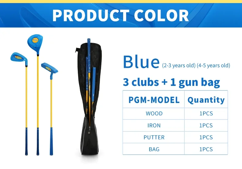 PGM Golf Club Set Boy Girl Beginner's Golf Training Wood Iron Swing Putter Bag Gift JRTG011