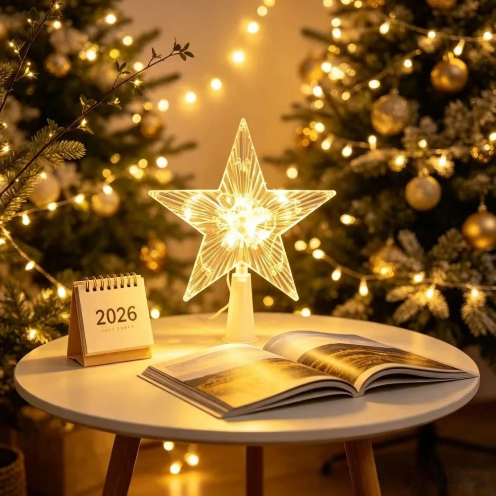 Battery Box LED Star Decoration Light Christmas Hanging Star Lamp for Store Window Shop Display Patio Balcony Festival Decor