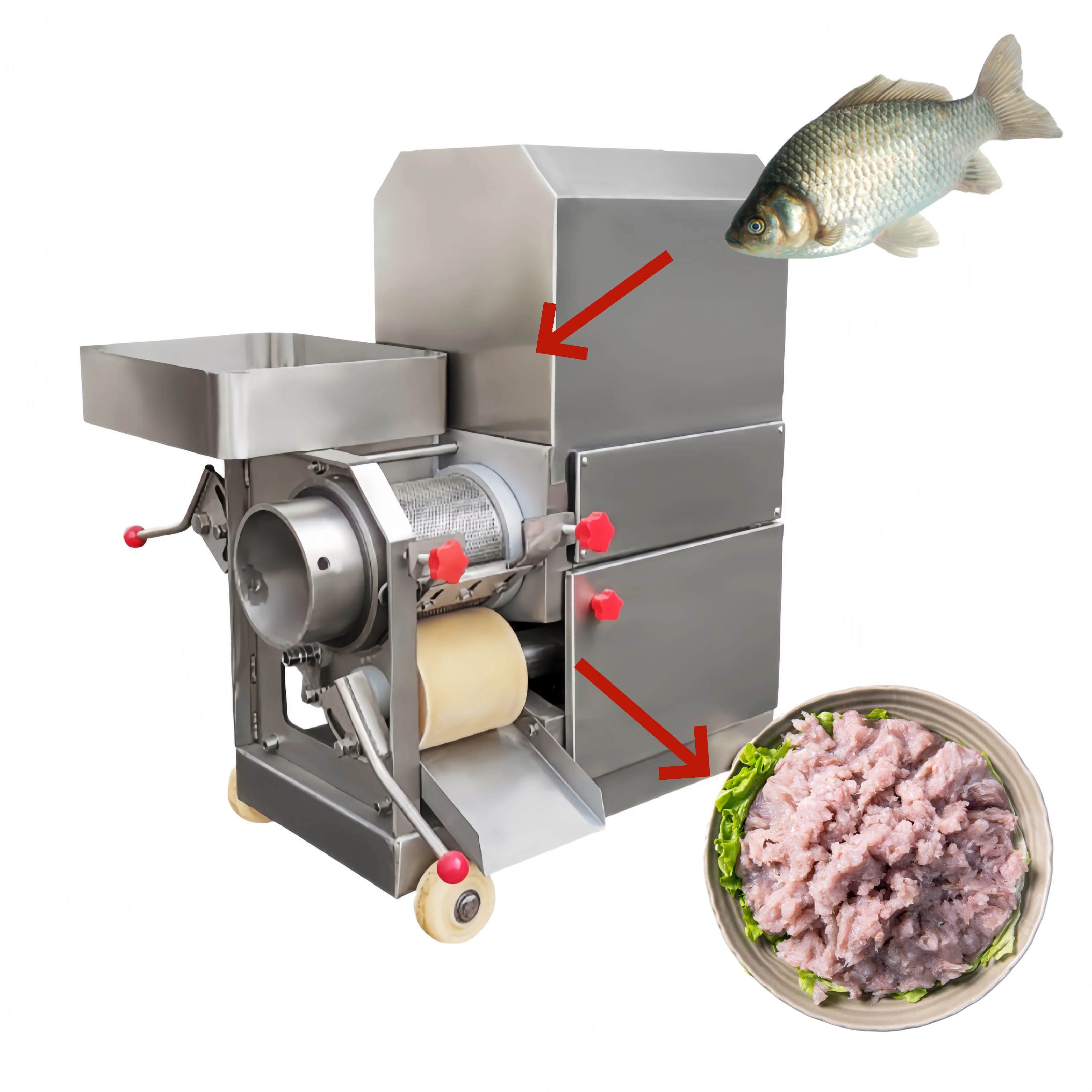 Fish Meat Process Machine Automatic Fish Bone Removal Machine Frozen Fish Bone Grinder