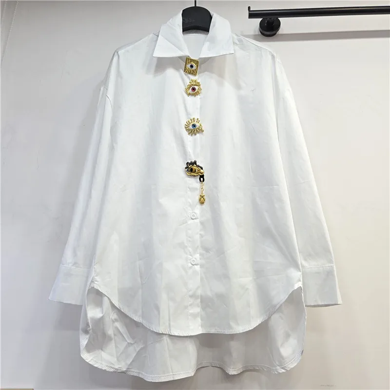 

SuperAen European and American Style Casual Elegant Shirt 2026 Spring New Design Loose Three-dimensional Decorative Fashion Tops