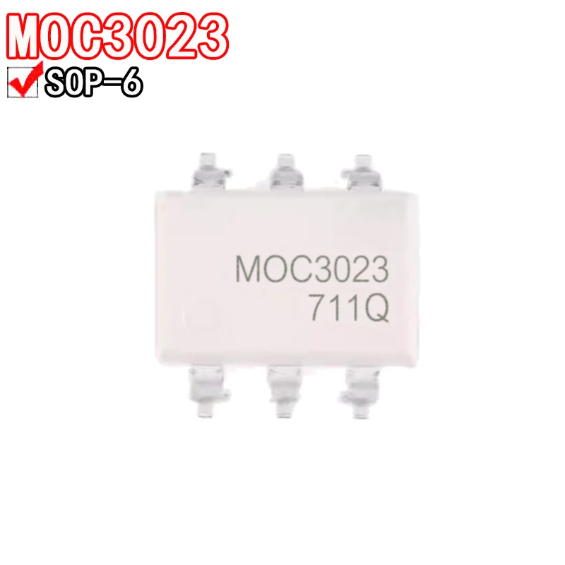 Chip accoppiatore ottico MOC3023SR2M MOC3023 SOP-6 da 10 pezzi