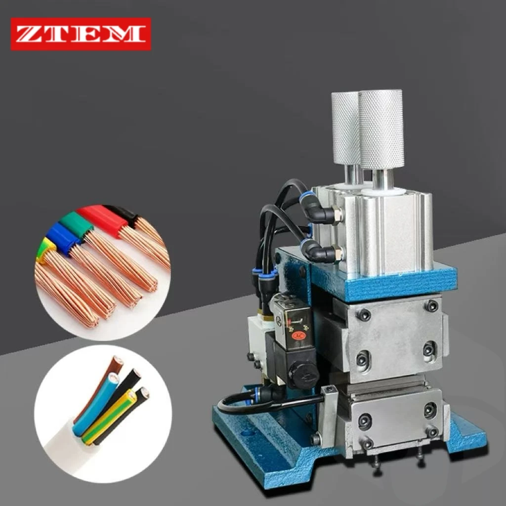 

ZTEM 3F/3FN Pneumatic Wire Stripping Machine Multi-core Cable Wires Peeling Vertical Peeler Wire Processing Equipment Tools