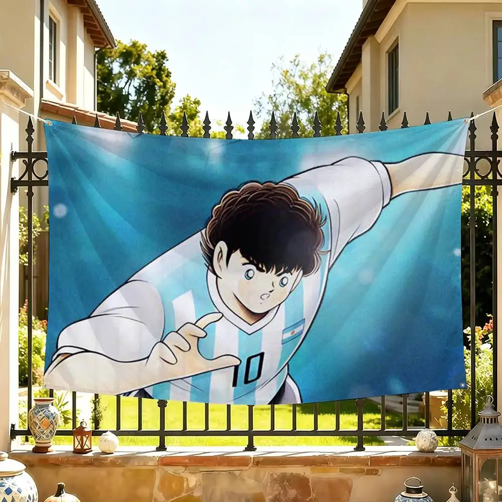 Anime C-captain T-tsubasa Flags Wall Hanging Tapestry Outdoor Garage Room Decorative flag Background Blanket 2