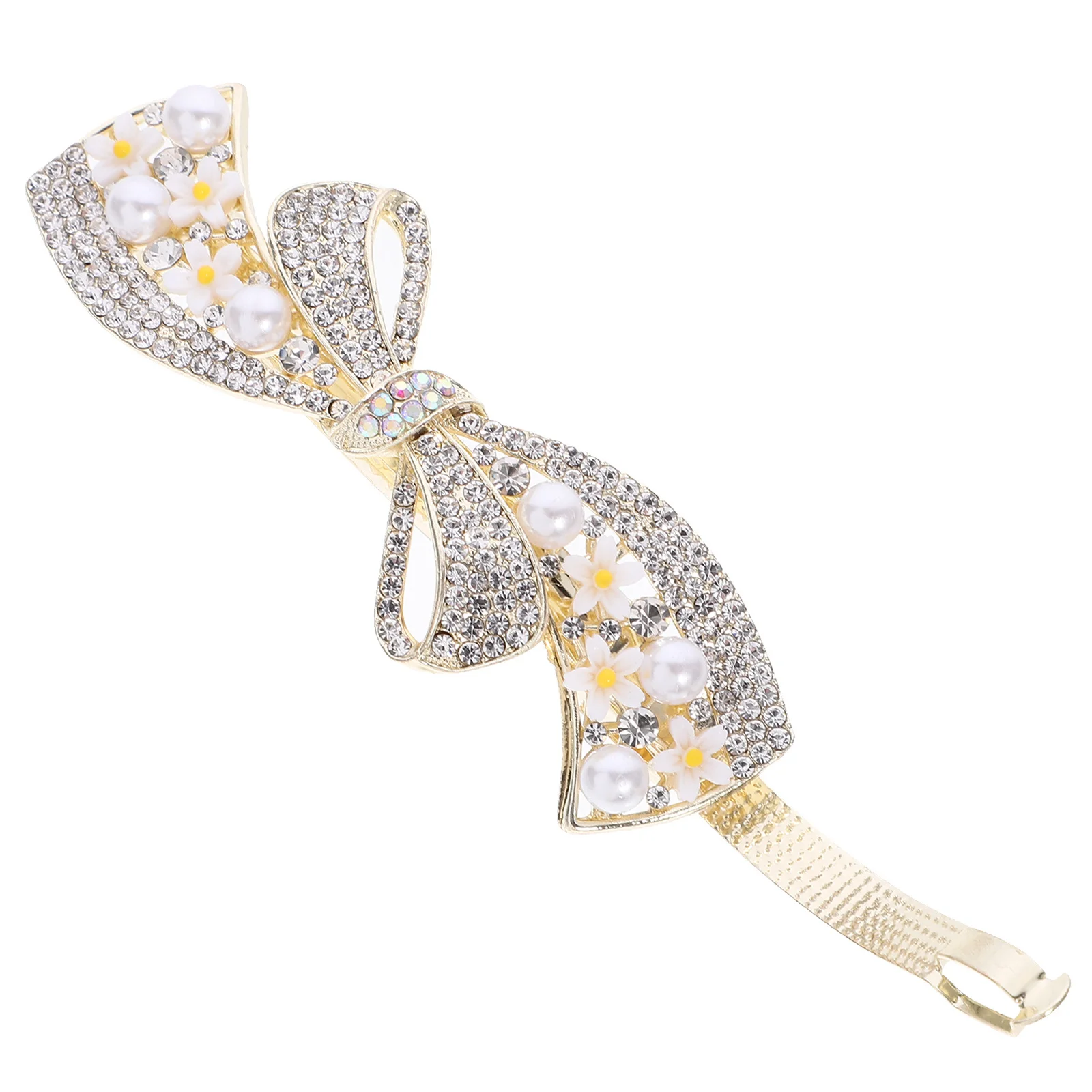 

Small Metal Rhinestone Pearl Hair Clip Spring Decorative Hair Accessories for Women Girls Wedding Party Birthday