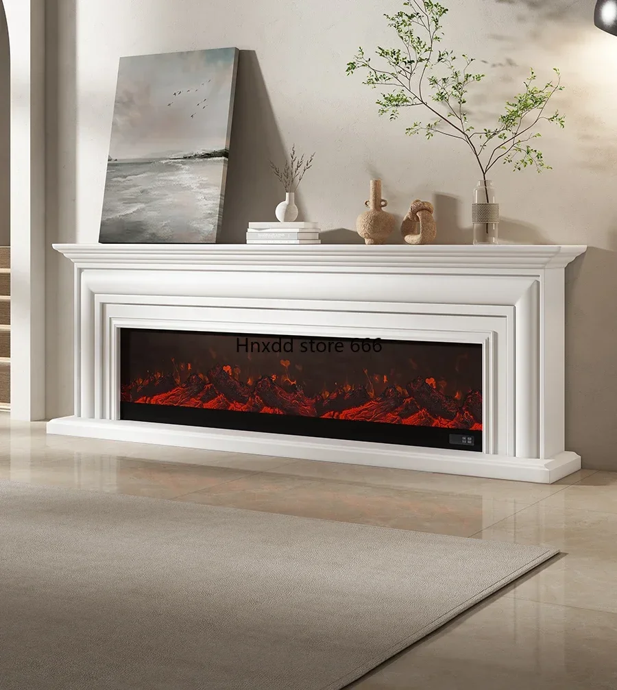 American simulated flame electronic heating fireplace TV cabinet