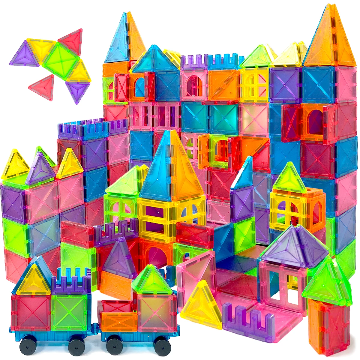 Blocs de Construction magnétiques, ensemble de Construction, jouet éducatif sensoriel Montessori pour enfants âgés de 3 ans et plus, cadeau d'anniversaire, 32/76/122 pièces