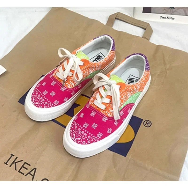 Tenis Brand Classics Canvas Shoe Women Sneakers Fashion Zebra Pattern Mixed Casual Shoe Low-cut Ladies Vulcanize Shoe Women Shoe