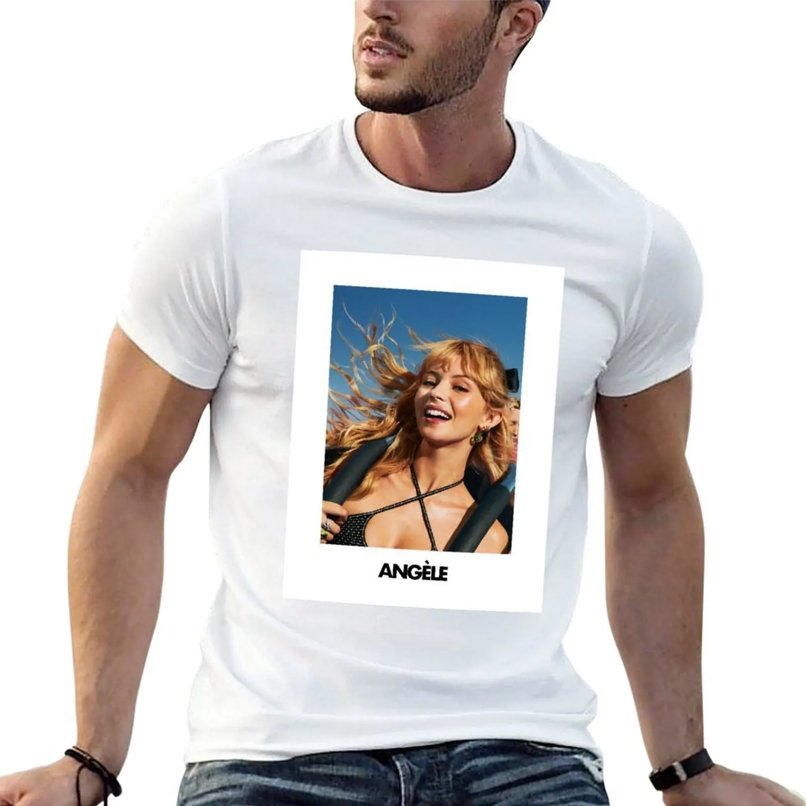 Angèle Van Laeken - Portrait singer merry-go-round amusement park T-Shirt t shirts designer T-Shirt