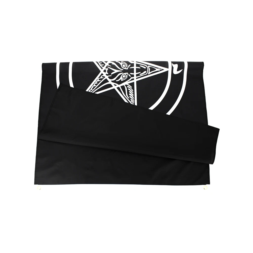 Baphomet Knights Templar's God Bandeira Nacional Poliéster durável 3x5FT com tampa de eixo e ilhós para uso interno e externo