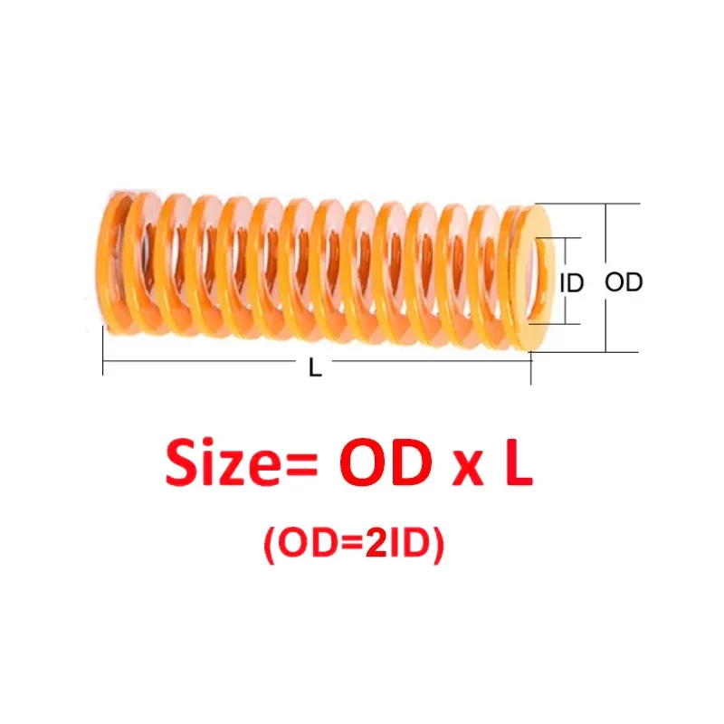 Yellow Small Load Die Mold Springs Spiral Stamping Compression Mould Die Spring Compression Spring Outer Diameter 6-50mm