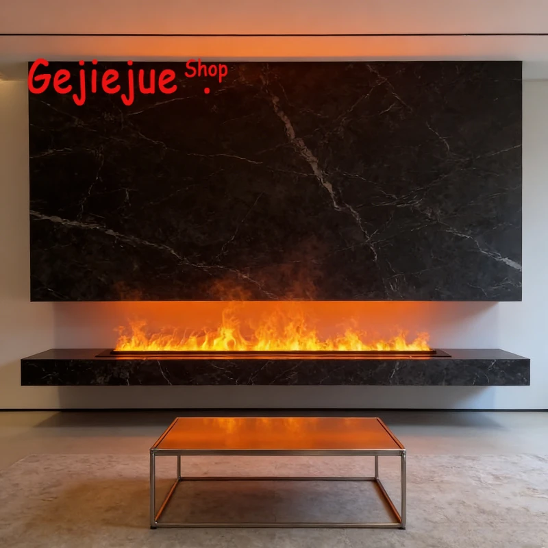 Smart Wifi Flameless Water Vapor Fireplace – No Ventilation or Chimney Needed, Plugs into Any Standard Outlet Electric Fireplace