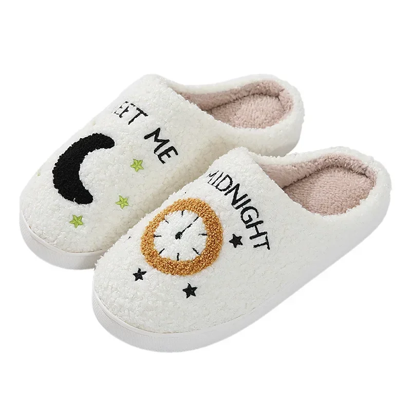 Women and Men Indoor Slippers Autumn and Winter New Warm Furry Couple Indoor Non-Slip Slipper Cartoon House Slippers Funny Shoes