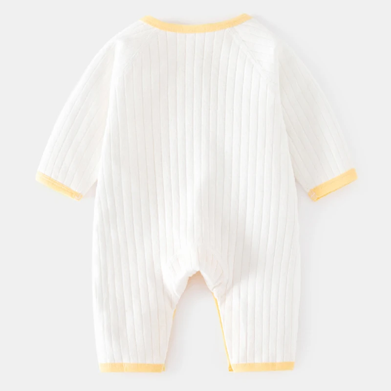 Spring Summer Infant Girls Clothes Boy Stuff Casual Cute Cotton White Long Sleeve Jumpsuits Rompers Baby Newborn Items BC164
