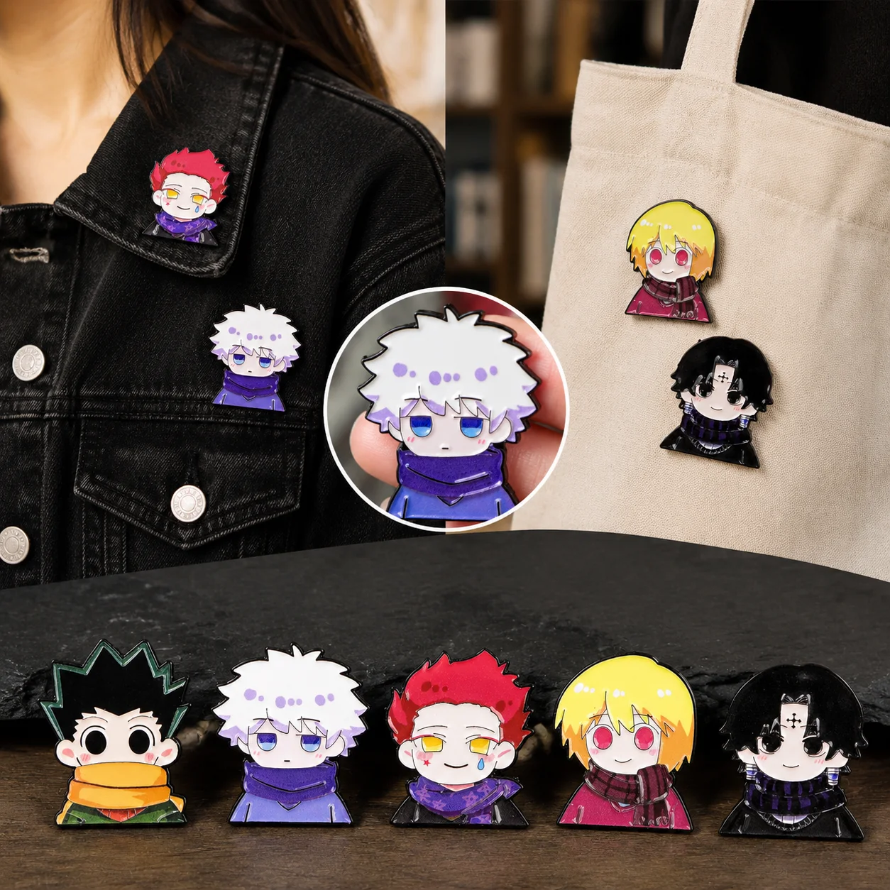 Hunter X Hunter Brooch Enamel Pin Badge for Clothing Backpack Bag Accessories Cosplay Alloy Metal Brooch Latest Hot Sale