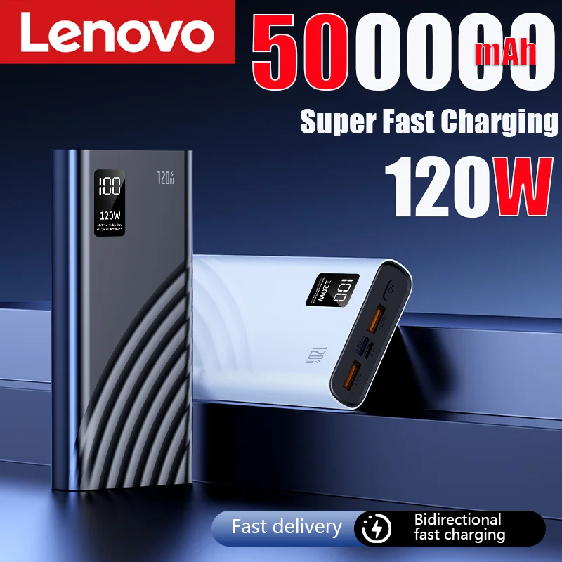 

500000 мАч Power Bank большой емкости 120 Вт сверхбыстрая зарядка Powerbank портативное зарядное устройство для iPhone Samsung Huawei