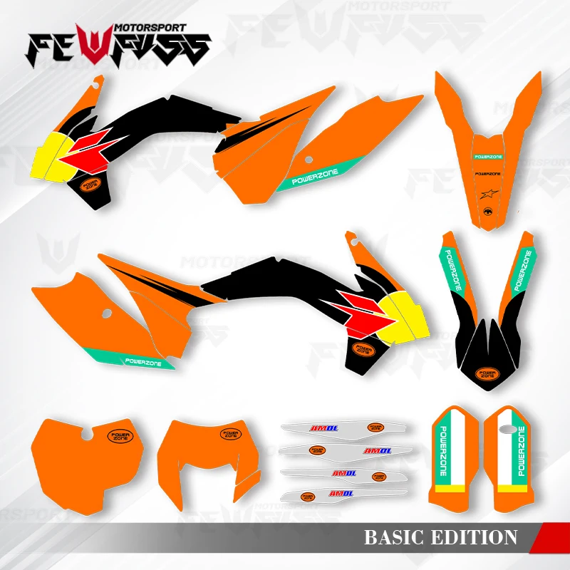 

Графические наклейки Fewfuss, наклейки для мотоцикла, фон на заказ для KTM EXC 2014-2016 SXF 2013-2015125 250 300 350 450 006