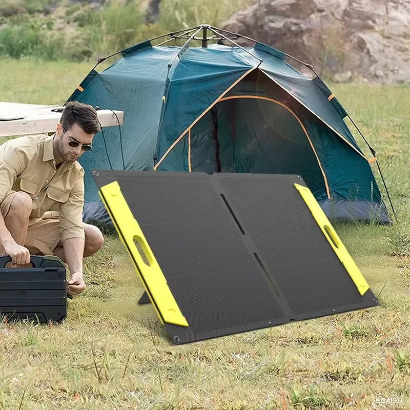 SUNSUN Waterproof 100W HPBC ETFE Integrated Lamination 26% Efficient Portable Foldable Solar Panel USB/Type-C Output for