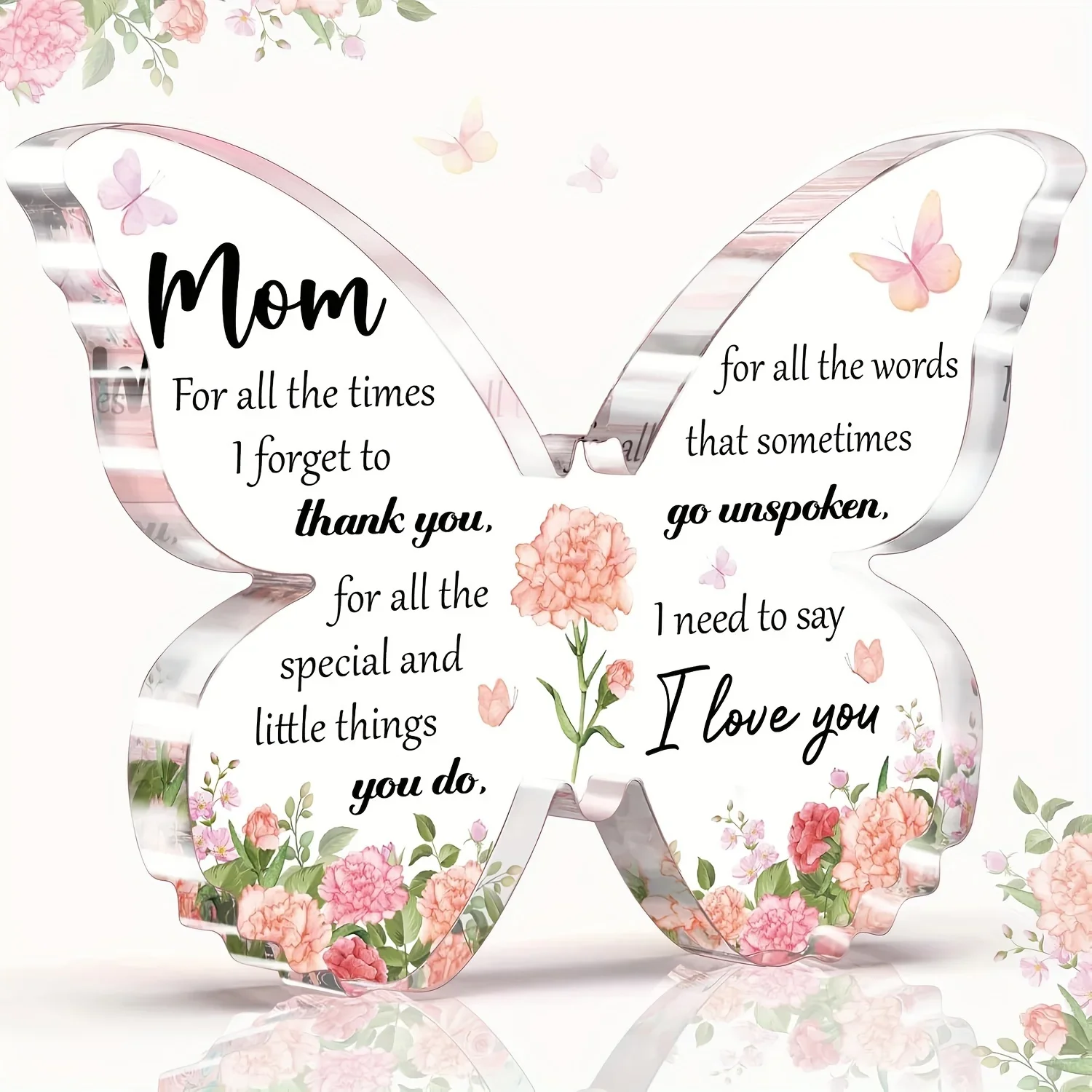 

Gifts for Mom, Delicate Mom Birthday Gifts from Daughter Son, Moms Birthday Gift Ideas - Butterfly Acrylic Decorations
