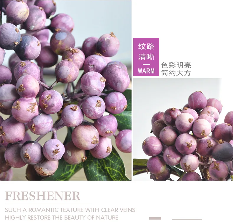 10 Stück Künstliche Blumen Schaumstoff Wildfrüchte Beerensträuße Brautstrauß Zubehör Weihnachtsdekoration Beeren Hochzeit Heimdekoration – Detail 8