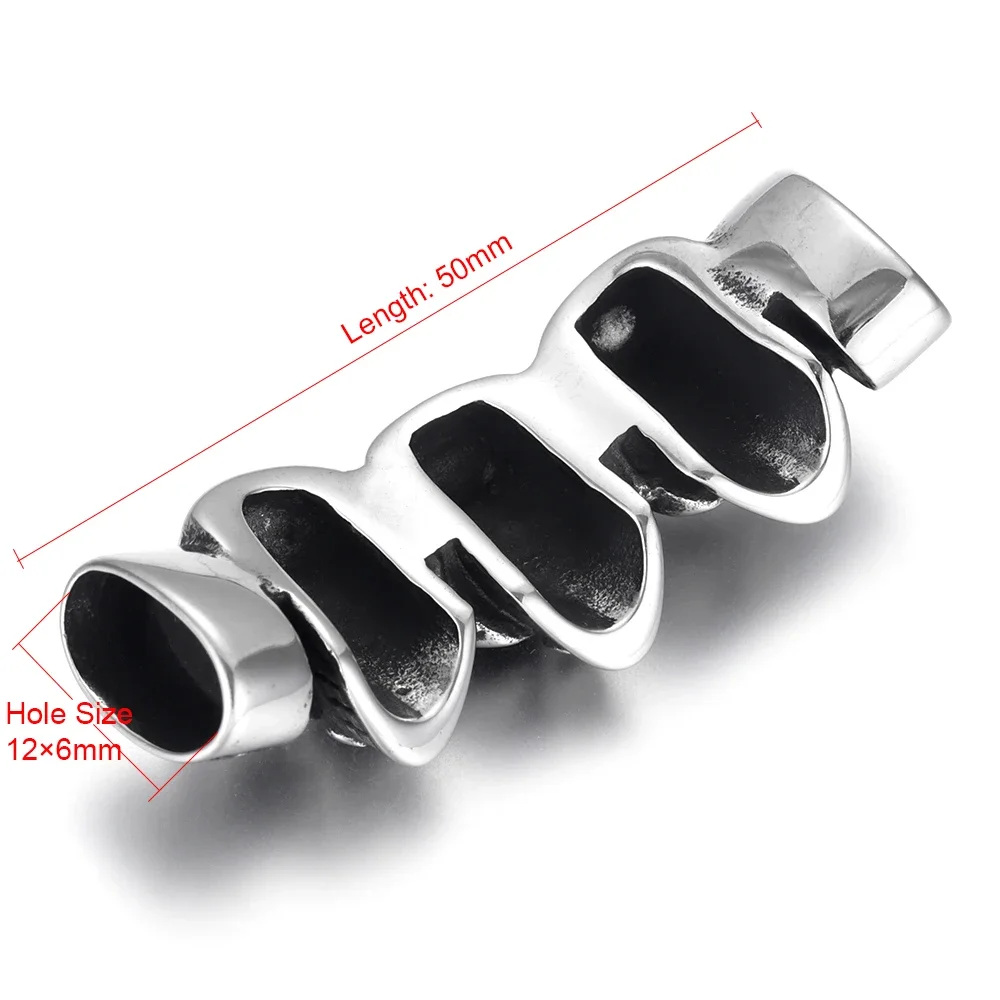 Stainless Steel Three Skull Connectors Extended Curved Connect 12*6mm Leather for DIY Bracelet Findings Jewelry Making Supplies