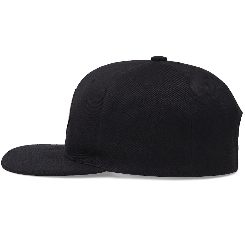 1977 Fashion trend flat top baseball cap Street rap hip hop cap adjustable flat rim hat men and women