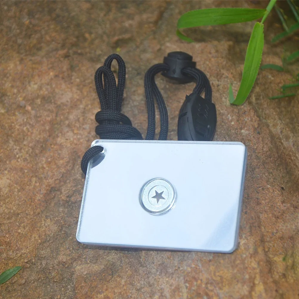 

2Pcs Signal Mirror Outdoor Survival Reflective Acrylic Mirror for Camping Hiking Emergency Rescue