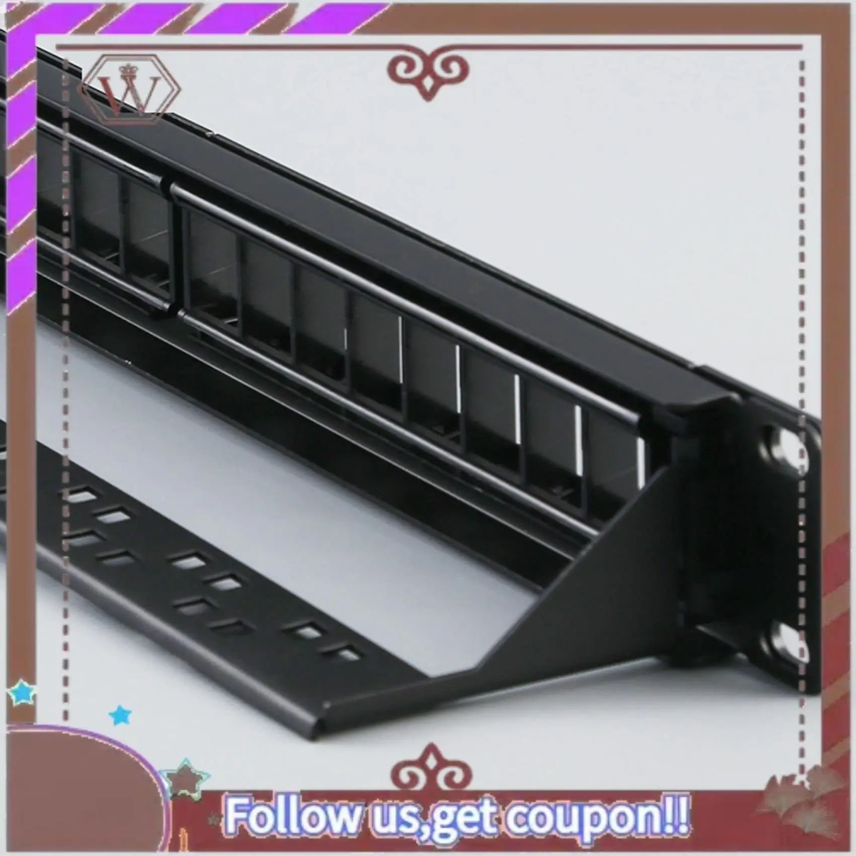 ABBG-19-بوصة 1U خزانة الرف من خلال 24-Port CAT6 لوحة التوصيلات RJ45 شبكة مهائي كابلات كيستون جاك وحدات لوحة التوصيلات