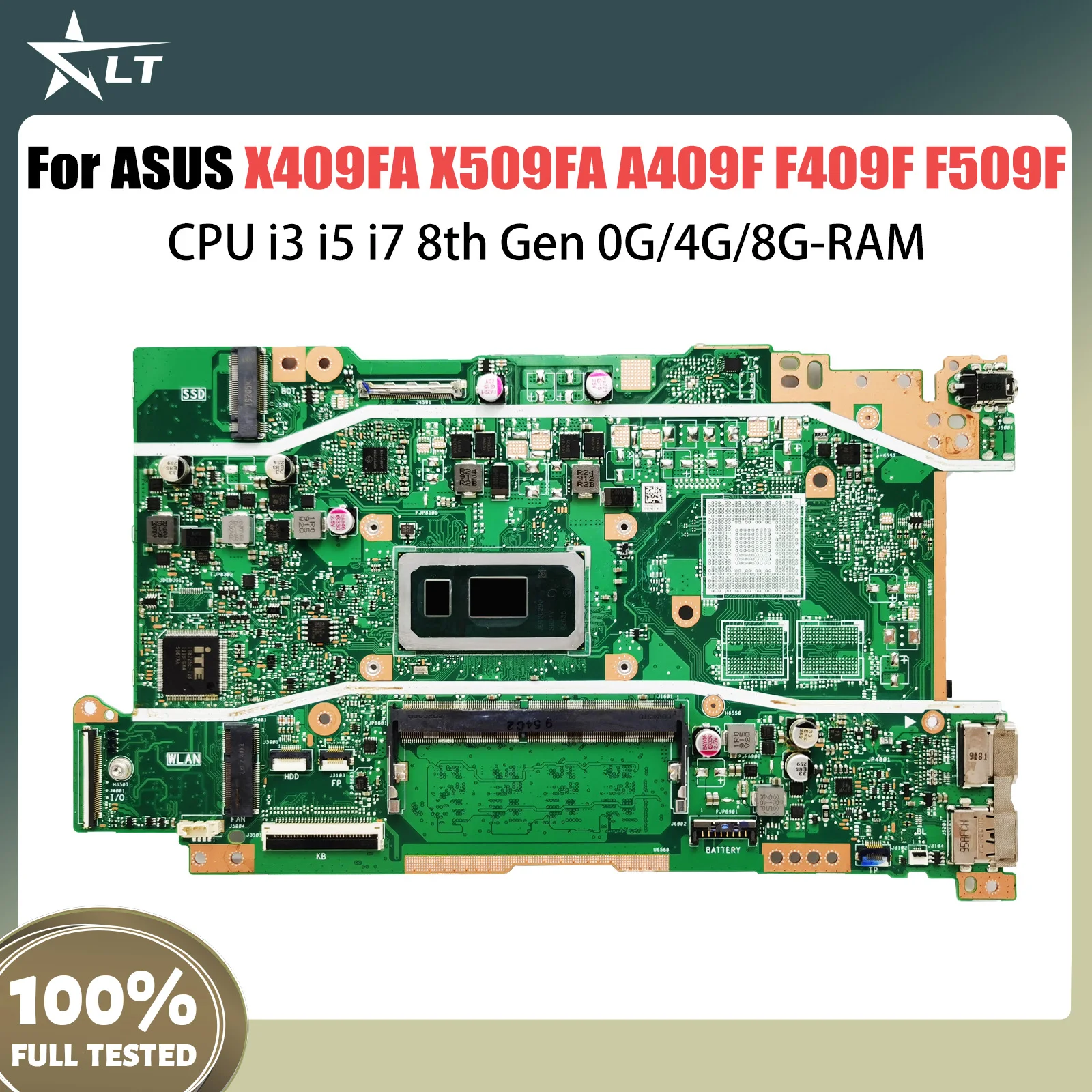 X409FAC Mainboard For ASUS VivoBook X509FAC X415FAC X515FAC X509FA Laptop Motherboard With CPU I3 I5 I7-10th Gen 4G/8G-RAM