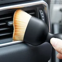 Car Air Vent Cleaning Soft Brush with Casing Interior Cleaning Tool Artificial Car Brush Crevice Dusting Car Detailing