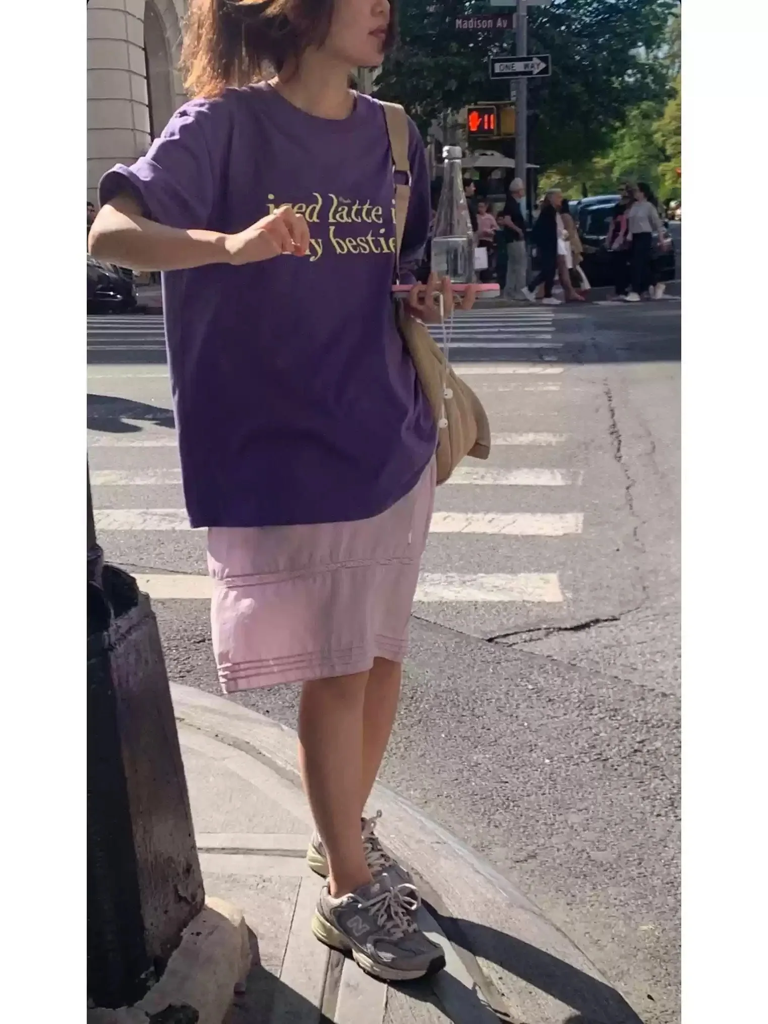 Sweet Style Pleated Wood Grain Short Skirt A-Line Cake Color Half-length Skirt Layered Sense Lady's mid Waist Design