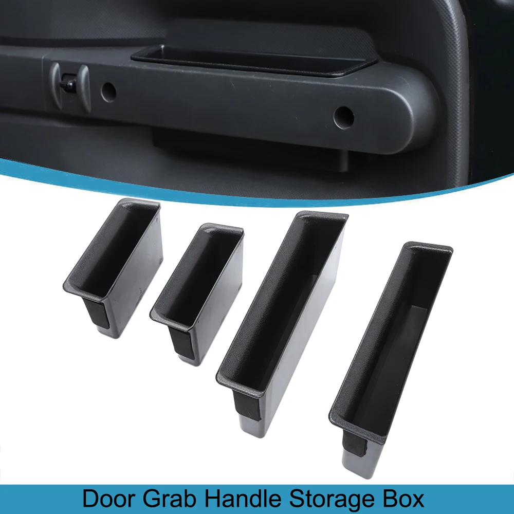 Car Door Grab Handle Storage Box Organizer Tray for Jeep Wrangler JK 2007 2008 2009 2010 2/4 Doors Interior Accessories Black