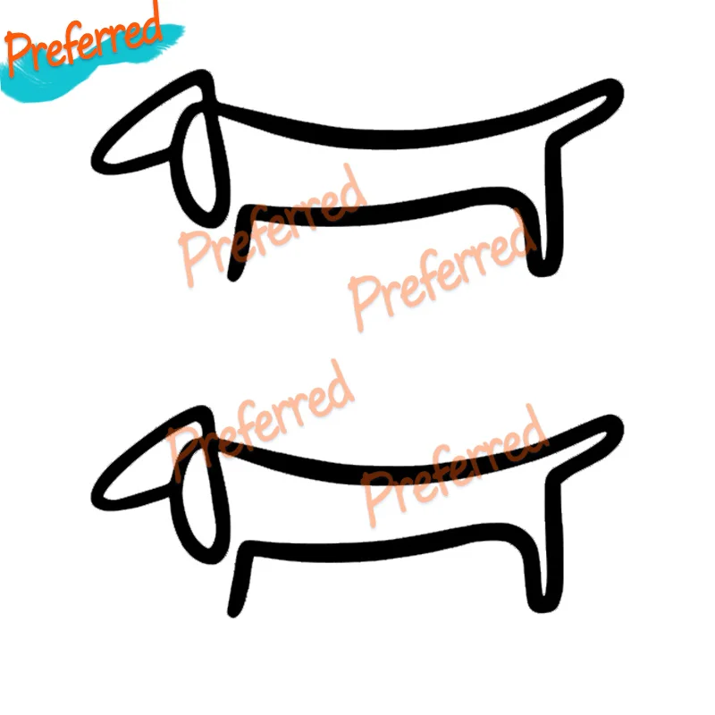 2x Dackel Aufkleber Sticker Hund Haustier Puppy Dog Love Wienerd JDM Vinyl Decal - Customizable in Any Sticker Size