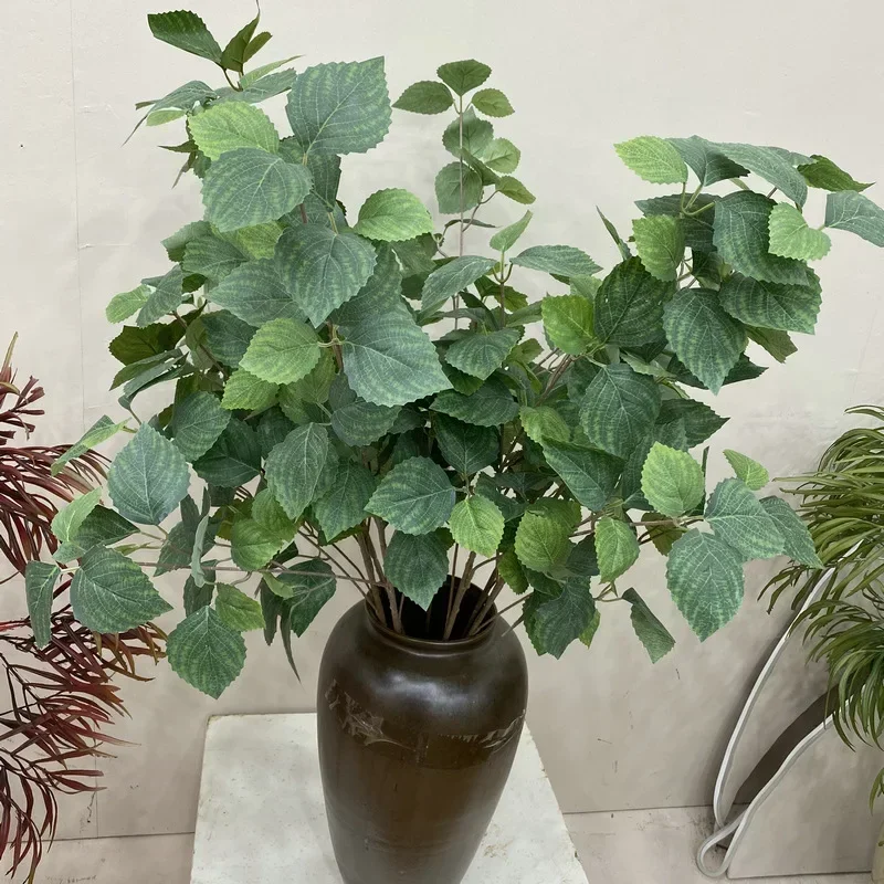 Simulation Melon Leaves Green Plants Floral Festival Party Decorative Silk Screen Cloth Artificial Plant Leaf Hall Decoration