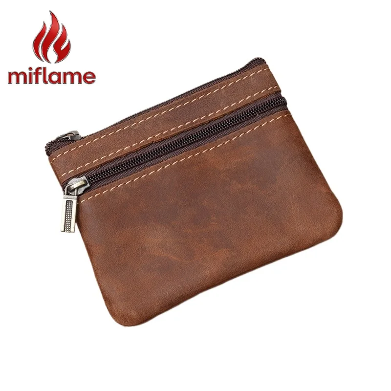 oil-wax-leather-card-holder-coin-purse-for-id-driver's-license-business-cards-everyday-carry-pocket-wallet-minimalist-retro