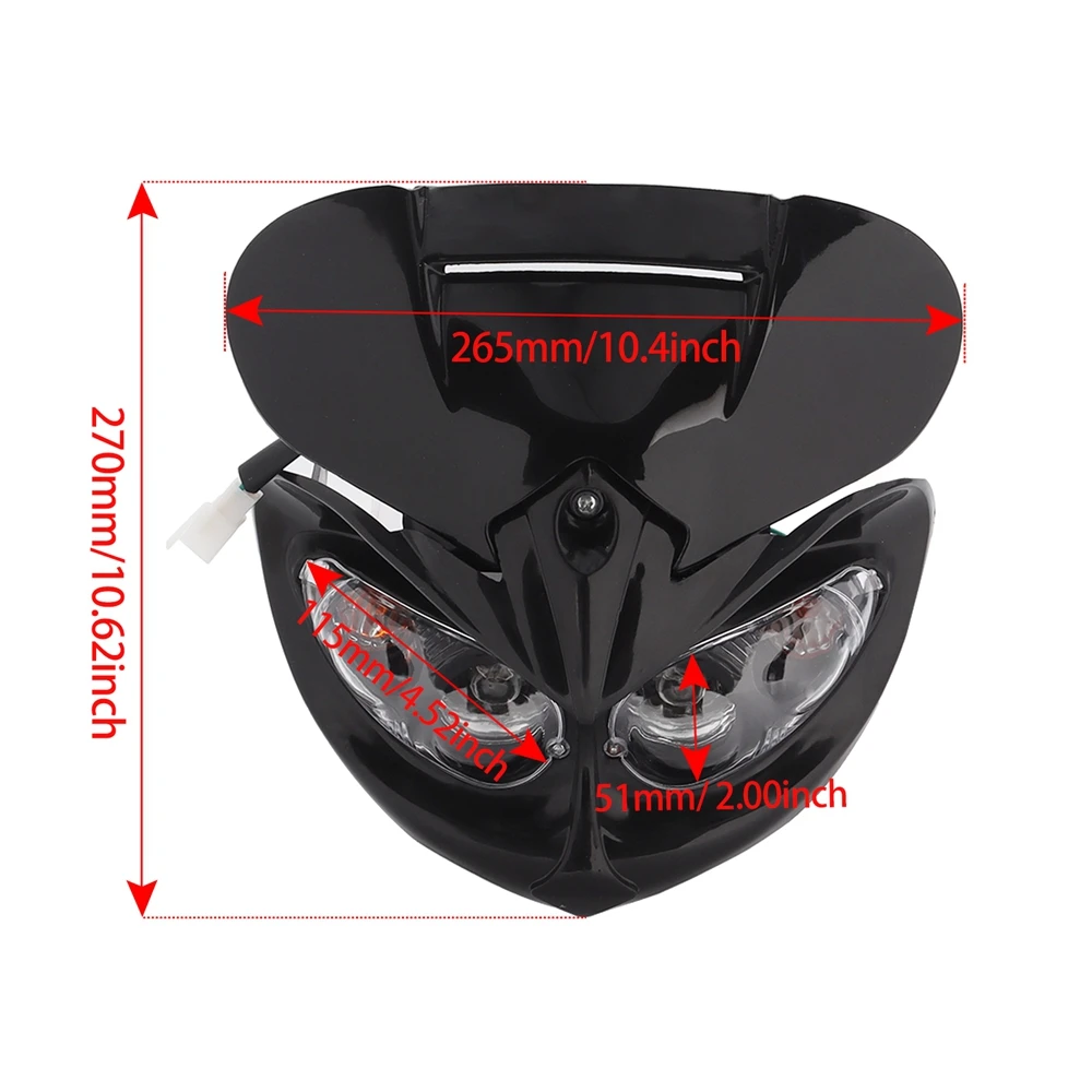 Headlight Motorbike Dual Head Lamp Led Fairing Lamp for Dirt Pit Bike ATV Lo beam Motorbike Headlight Lamp