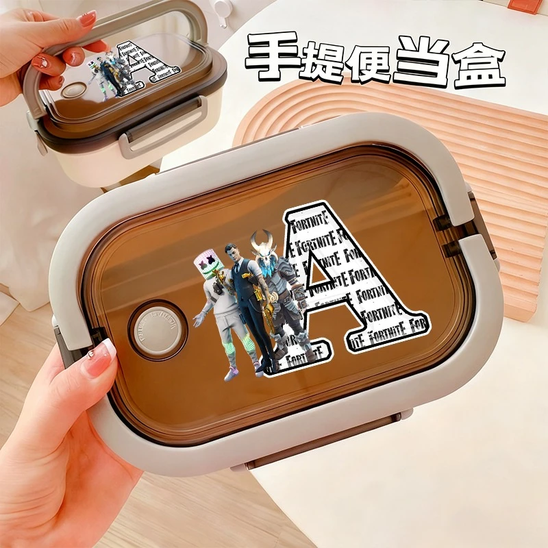 

Fortnites Lunch Box Game Anime 26 Letter Pattern Bento Boxes Student Adult Large Capacity Leak Proof Sealed Lunch Case Home Gift