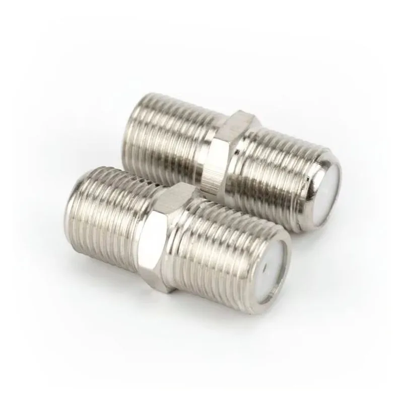 10 Pcs/100 Pcs TV Cable Connectors Extension Splice Closed Circuit Inch F-head Connector F-head Dual Pass F-head Docking