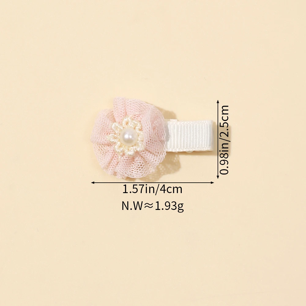 6Pcs/Set  Girls Cute Flower Hairpins for Kids Children Sweet Pearl Hair Clip Boutique Barrettes Baby Hair Accessories Gift