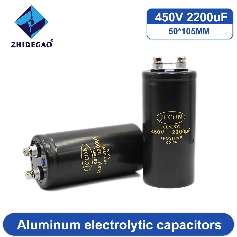 

1 Pcs 2200мкФ 450в (2200UF 450V) Aluminum Electrolytic Capacitor 50x105mm 105C low ESR (including screws) Black